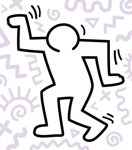 Dancing Figure By Keith Haring Coloring Page